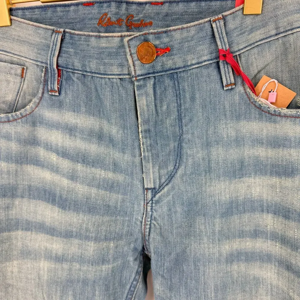 Robert Graham Jeans Men's Casual Pants SLIM JIM Indigo Medium Wash Jeans 32